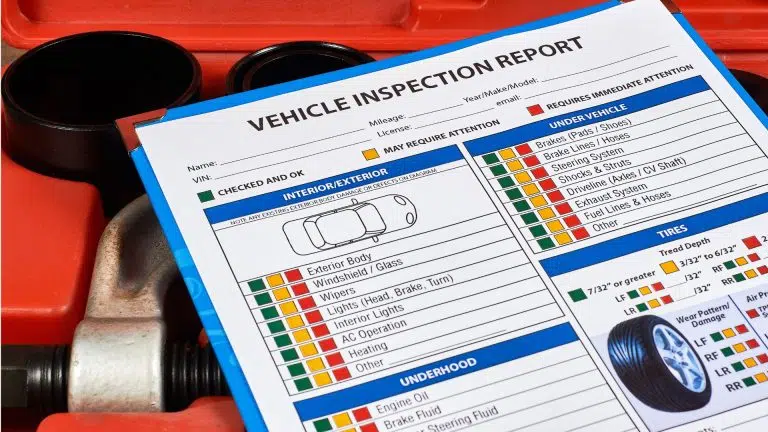 Roadworthy inspection checks